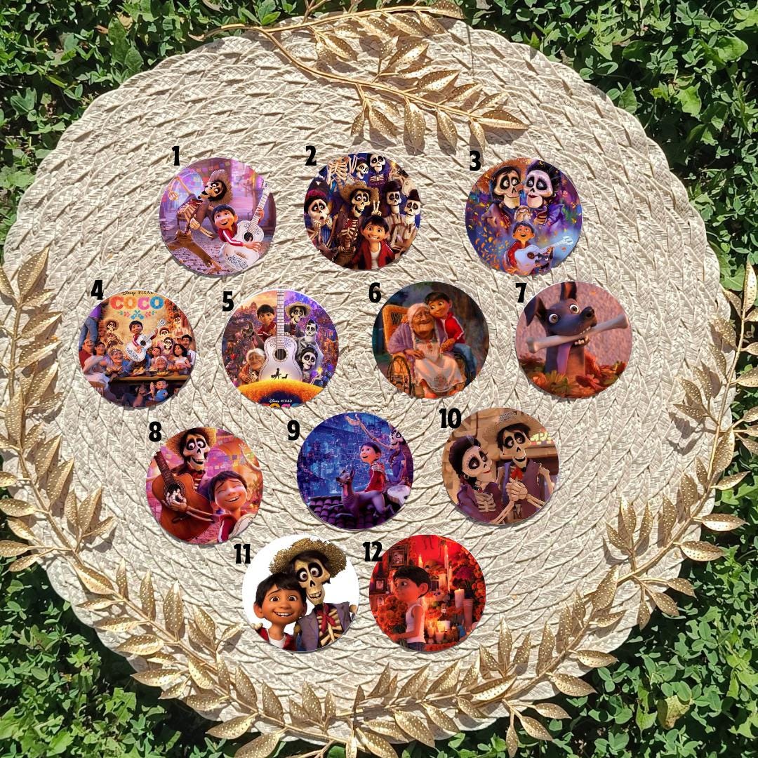 Coco, Disney Pack , Miguel, Hector, Ernesto de la Cruz, Abuelita, Imelda | PINS, KEYCHAIN, MAGNET