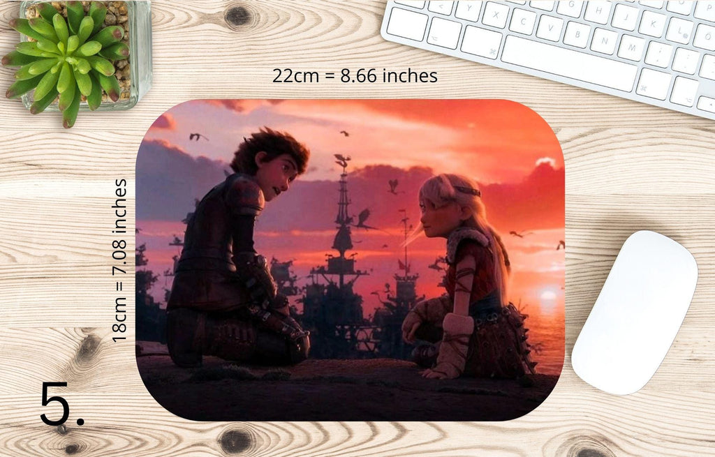 How to Train Your Dragon, Toothless, Hiccup, Astrid, Fishlegs, Ruffnus, Tuffnut, Snotlout, Stoick, Stormfly |  MAUSEPAD, Gaming Mouse Pad