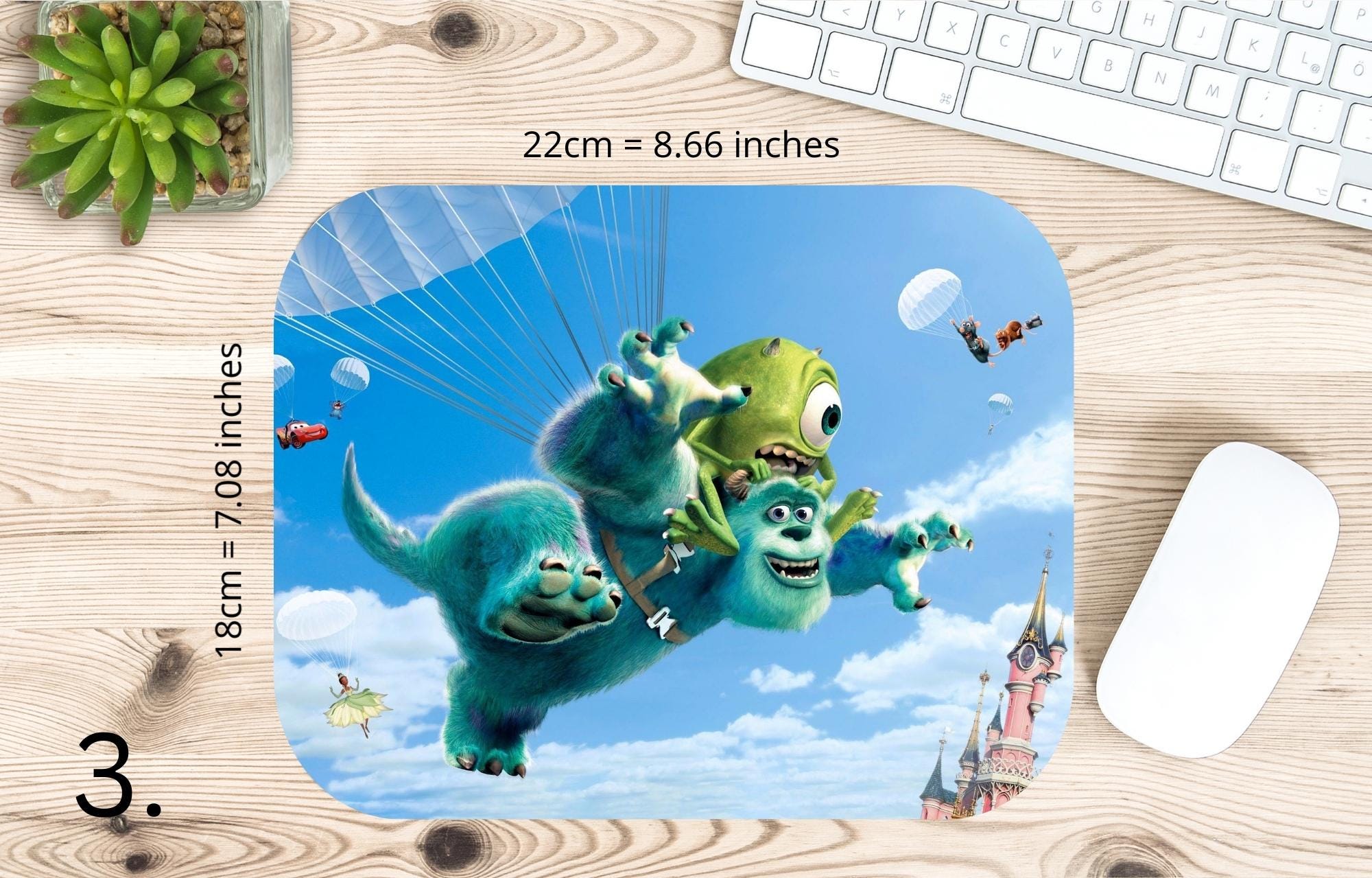 Monsters, Inc. Disney Pack, Mike, Sulivan |  MAUSEPAD, Gaming Mouse Pad