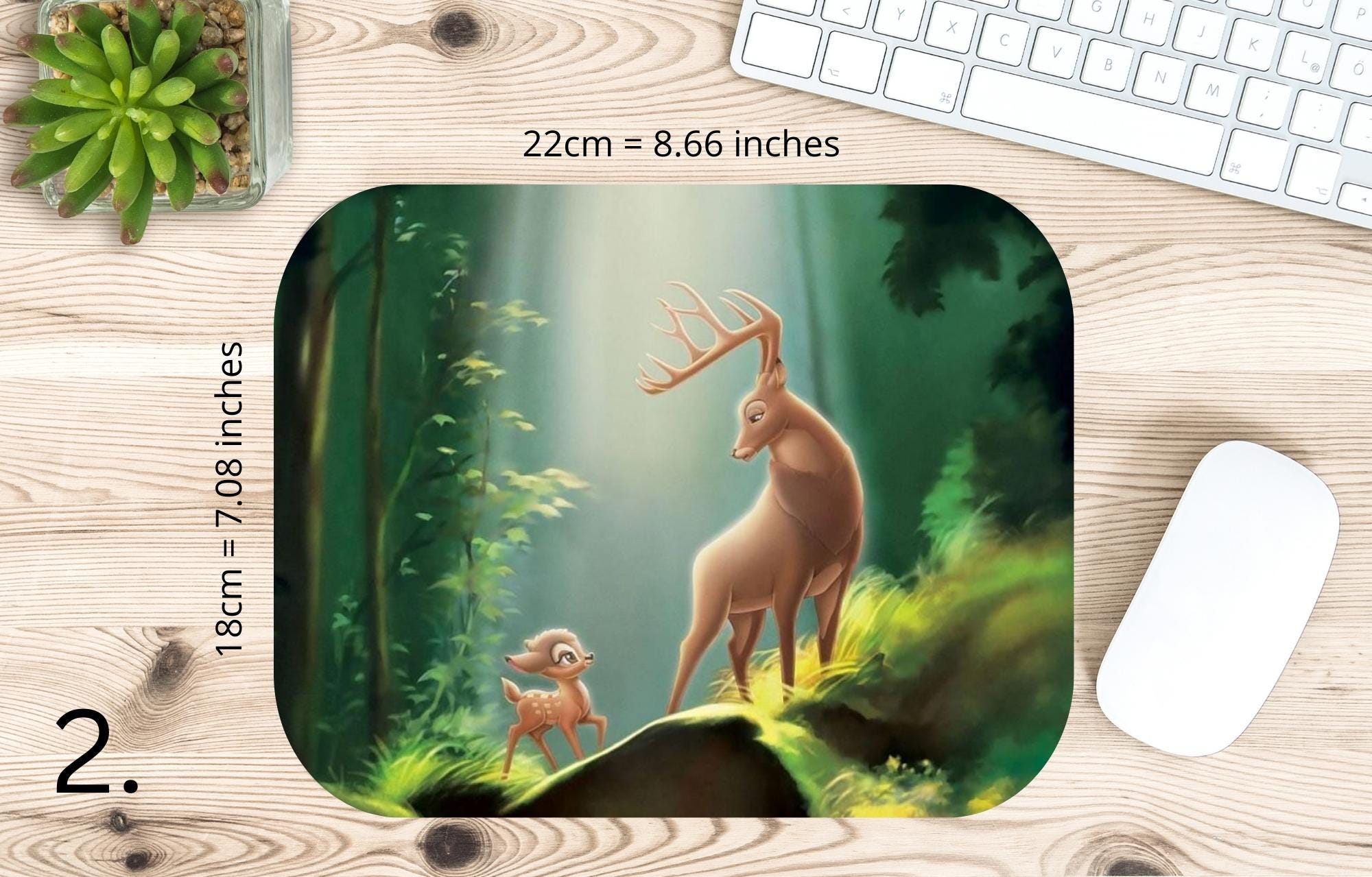 Bambi, Cartoon Bambi, Disney |  MAUSEPAD, Gaming Mouse Pad