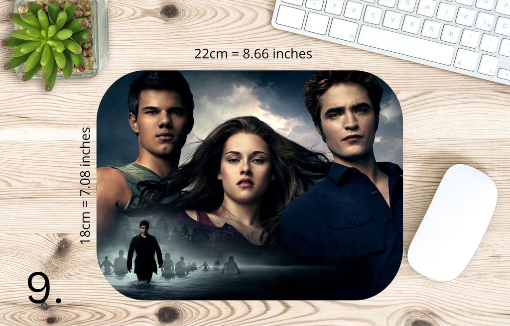 Twilight stickers, Bella Swan, Edward Cullen, Jacob Black, Jasper Hale, Emmett Cullen, Esme Cullen, Rosalie Hale, Alice Cullen |  MAUSEPAD