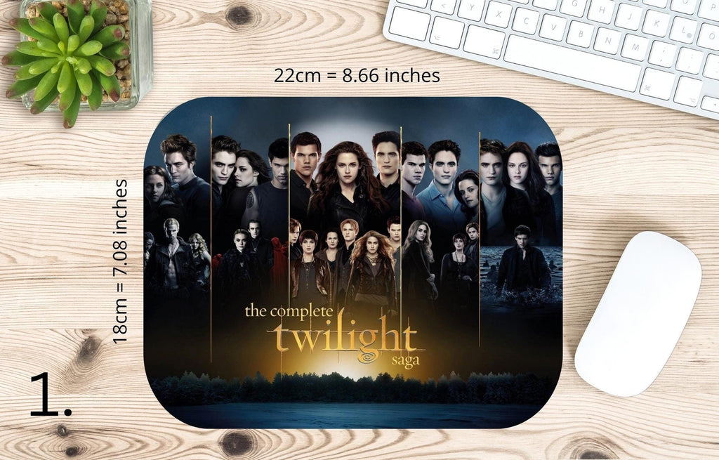 Twilight stickers, Bella Swan, Edward Cullen, Jacob Black, Jasper Hale, Emmett Cullen, Esme Cullen, Rosalie Hale, Alice Cullen |  MAUSEPAD