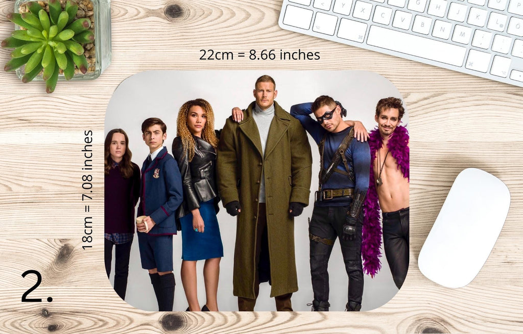 The Umbrella Academy, Academy Superhero, Number Five, Vanya Hargreeves, Luther Hargreeves, Allison, Diego, Klaus Hargreeves |  MAUSEPAD