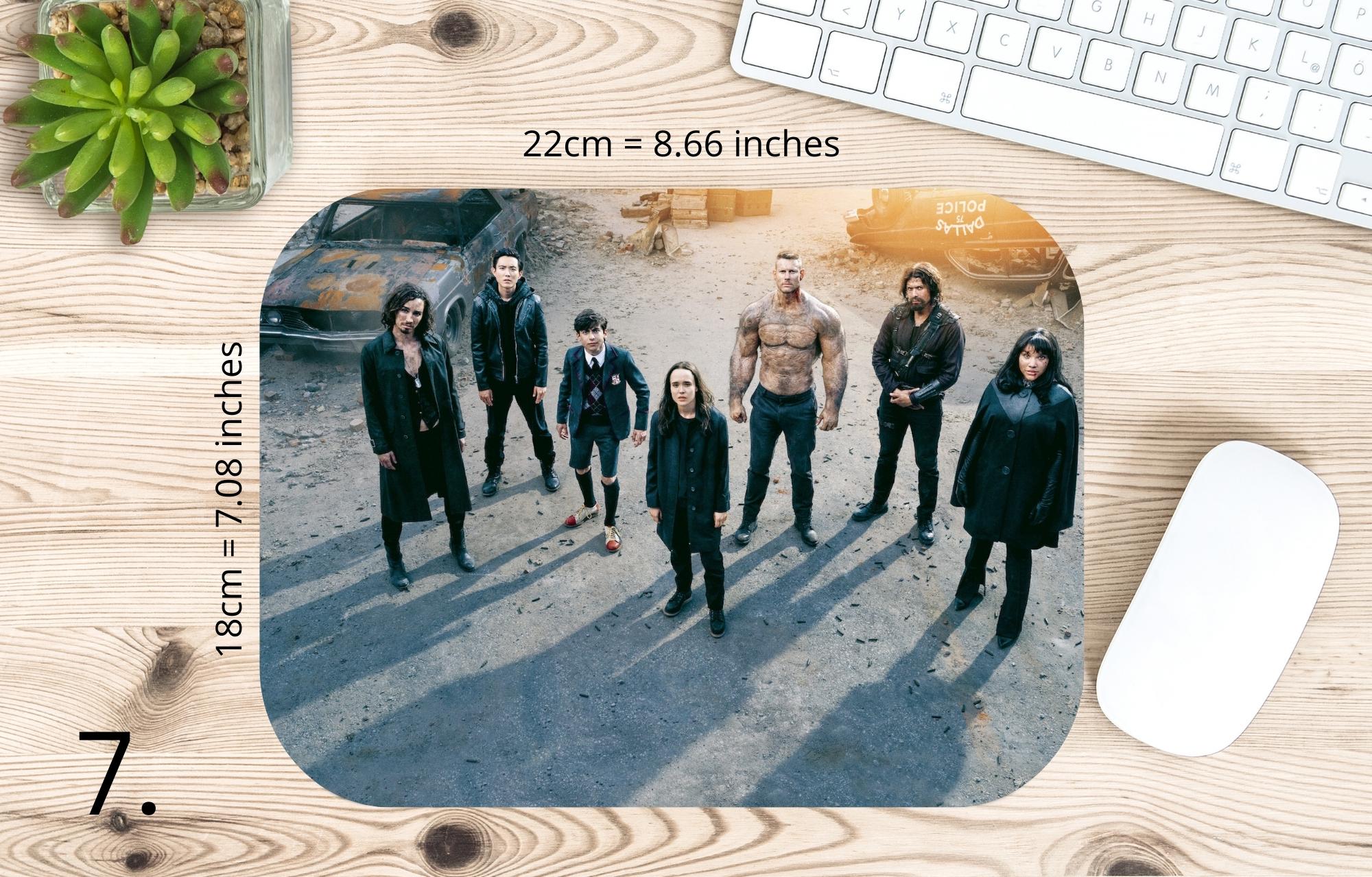 The Umbrella Academy, Academy Superhero, Number Five, Vanya Hargreeves, Luther Hargreeves, Allison, Diego, Klaus Hargreeves |  MAUSEPAD