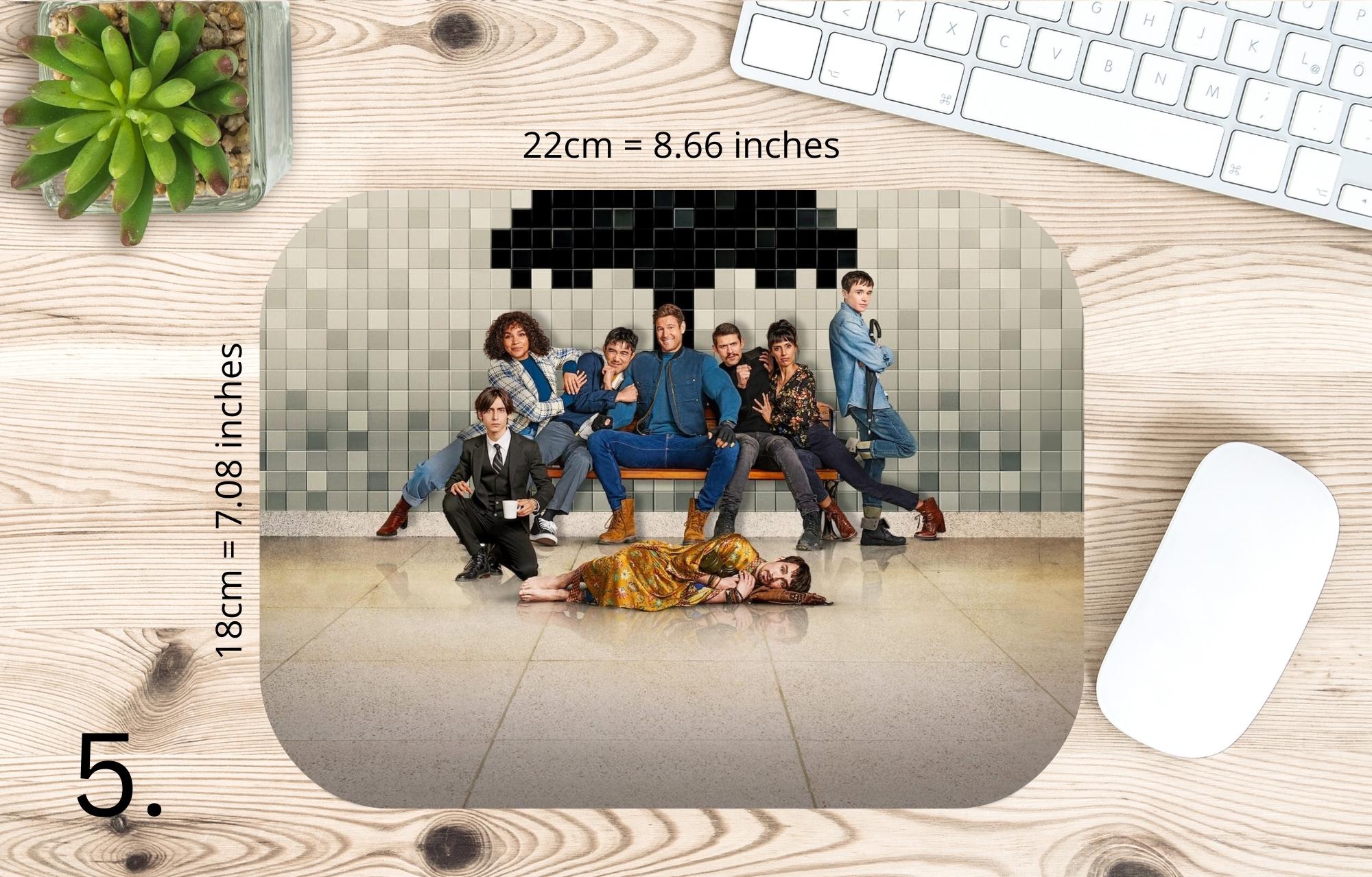 The Umbrella Academy, Academy Superhero, Number Five, Vanya Hargreeves, Luther Hargreeves, Allison, Diego, Klaus Hargreeves |  MAUSEPAD