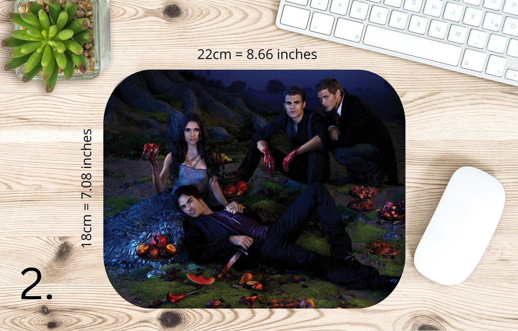 The Vampire Diaries , Damon Salvator ,Stefan Salvatore, Bonnie Bennett,Caroline Forbes, Elena Gilbert, Tyler Lockwood |  MAUSEPAD