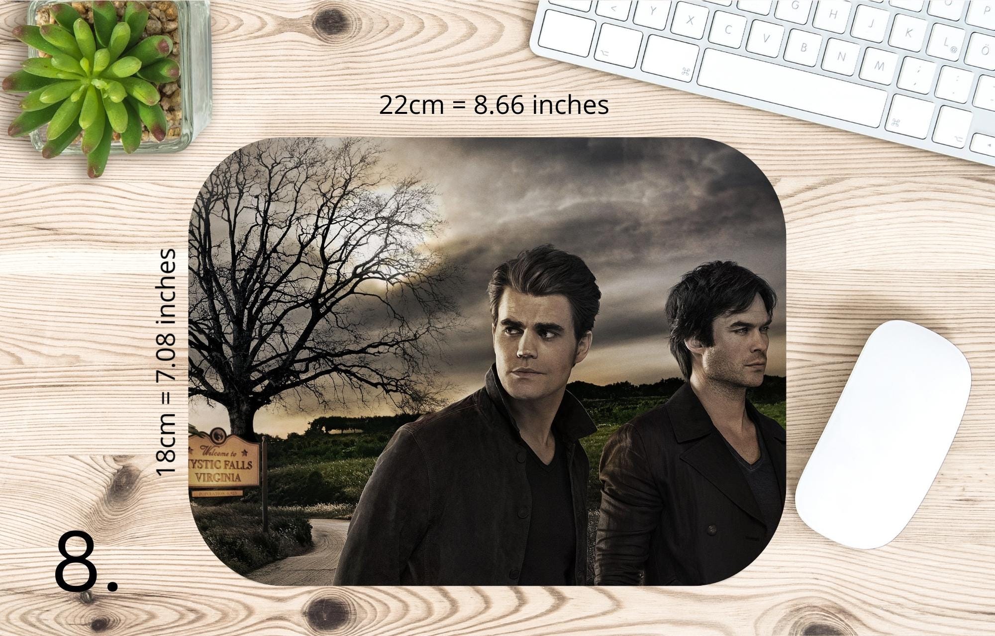 The Vampire Diaries , Damon Salvator ,Stefan Salvatore, Bonnie Bennett,Caroline Forbes, Elena Gilbert, Tyler Lockwood |  MAUSEPAD