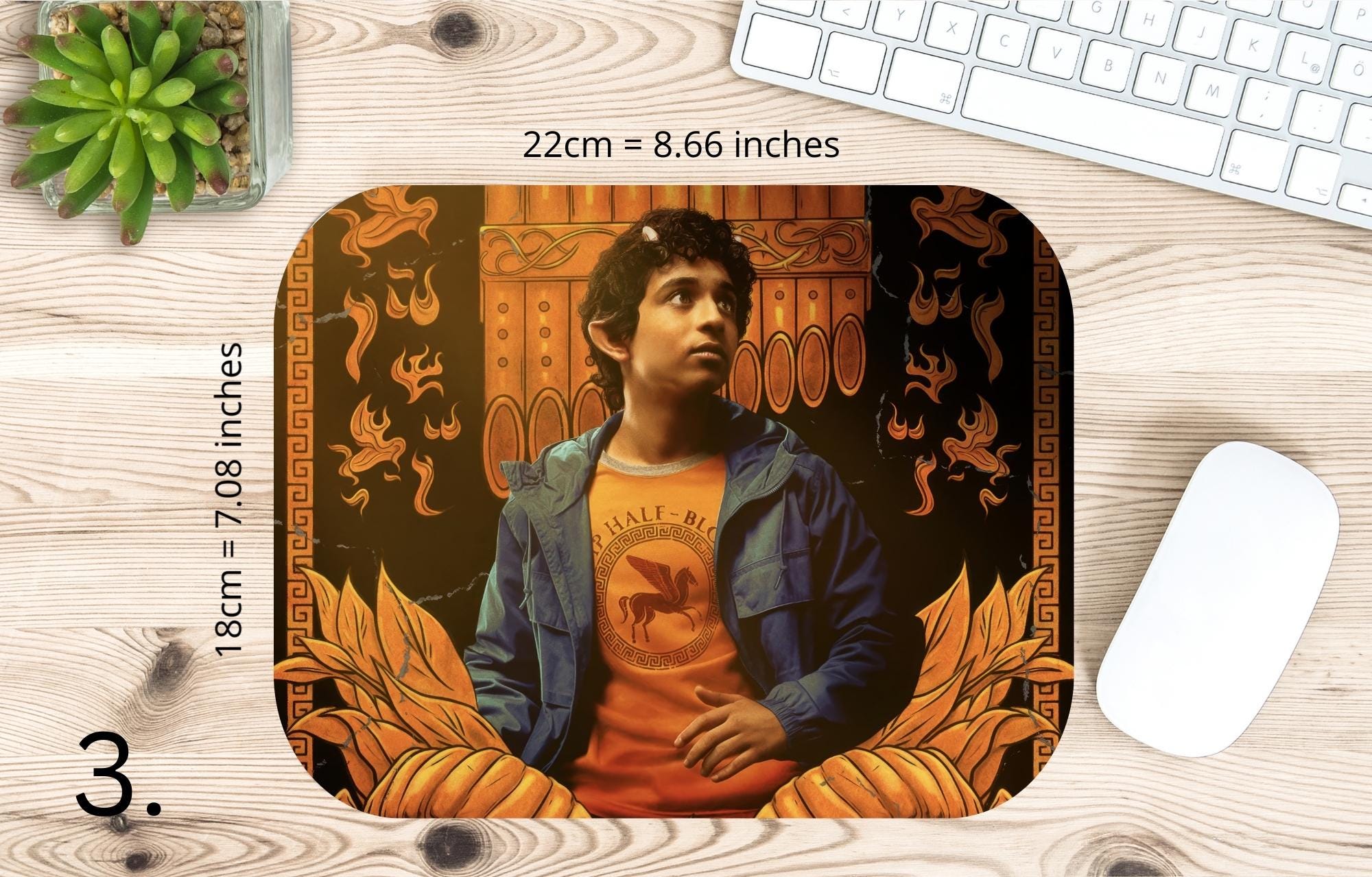 Percy Jackson and the Olympians, Grover Underwood, Annabeth Chase, Sally Jackson, Chiron |  MAUSEPAD, Gaming Mouse Pad