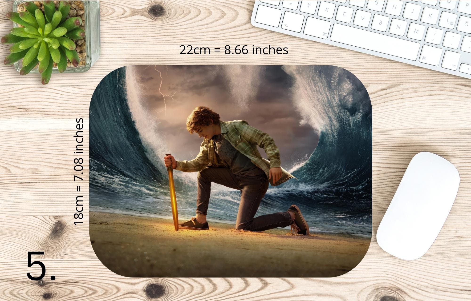 Percy Jackson and the Olympians, Grover Underwood, Annabeth Chase, Sally Jackson, Chiron |  MAUSEPAD, Gaming Mouse Pad