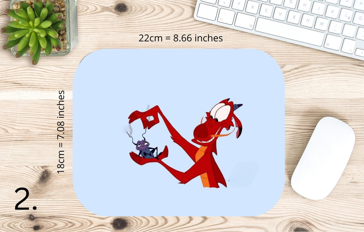 Mulan Mousepad / Mulan - Mushu and Li Shang