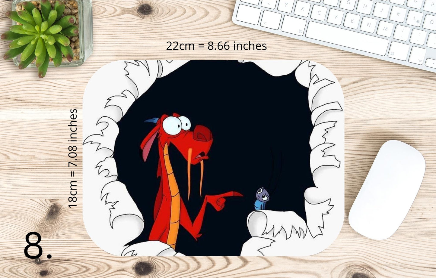 Mulan Mousepad / Mulan - Mushu and Li Shang