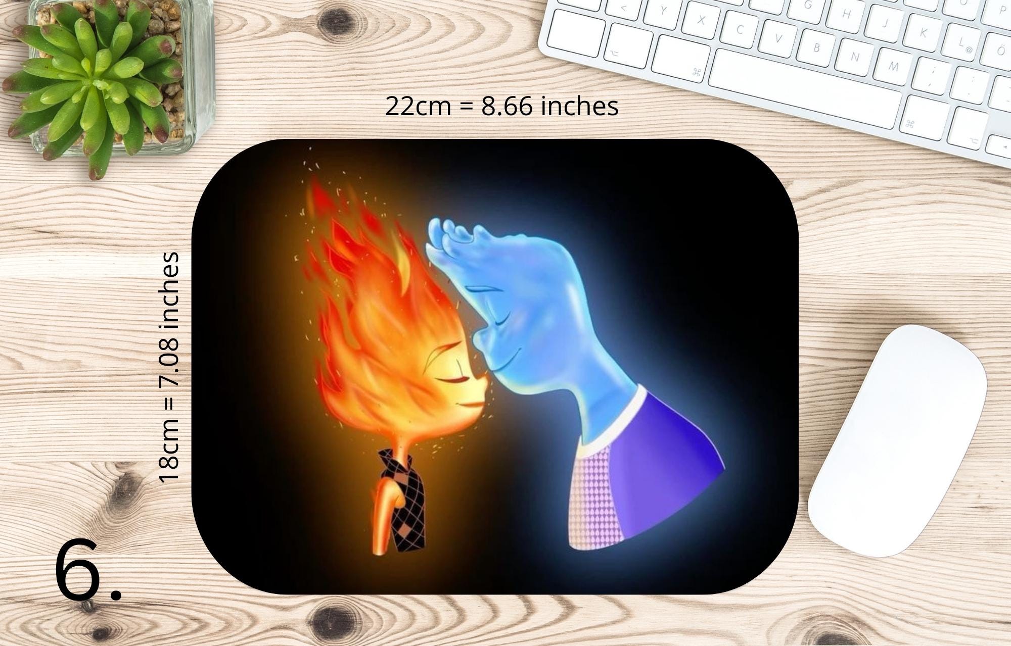 Elemental, Disney Pack, Ember Lumen, Gale, Lake |  MAUSEPAD, Gaming Mouse Pad