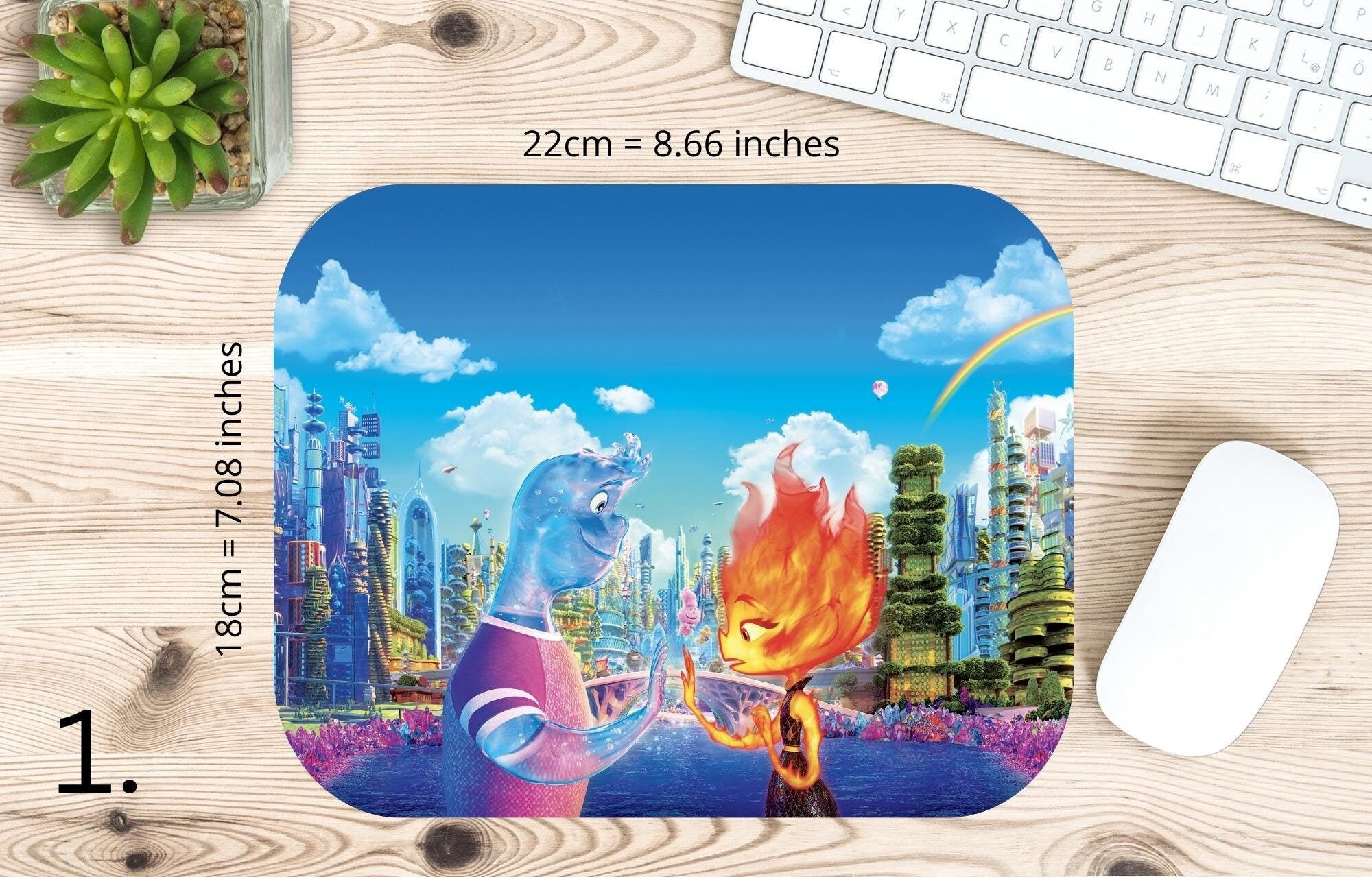 Elemental, Disney Pack, Ember Lumen, Gale, Lake |  MAUSEPAD, Gaming Mouse Pad