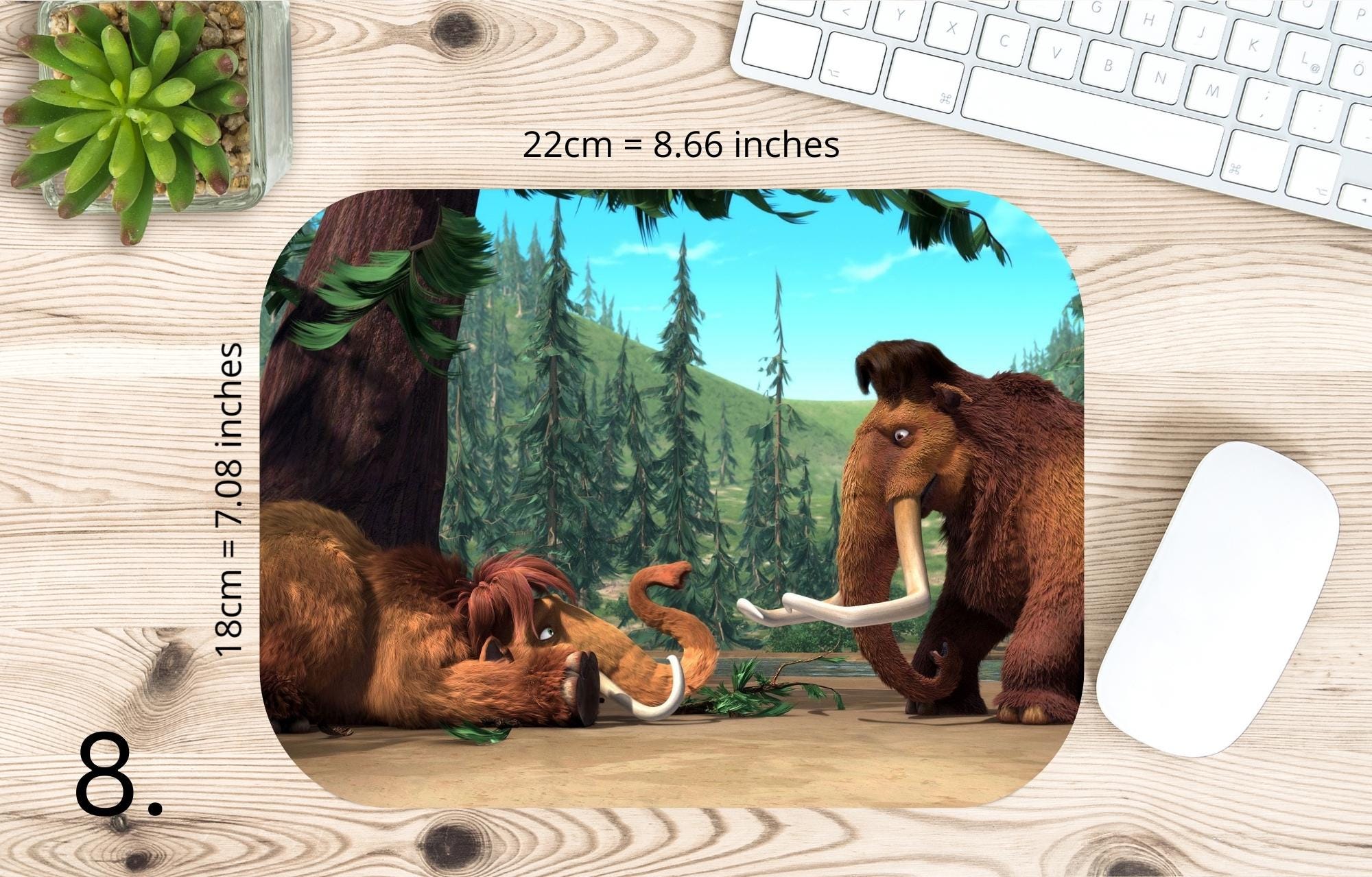 Ice Age, Disney Pack, Manfred "Manny", Sidney "Sid", Diego, Ellie, Crash and Eddie, Peaches  | MAUSEPAD, Gaming Mouse Pad