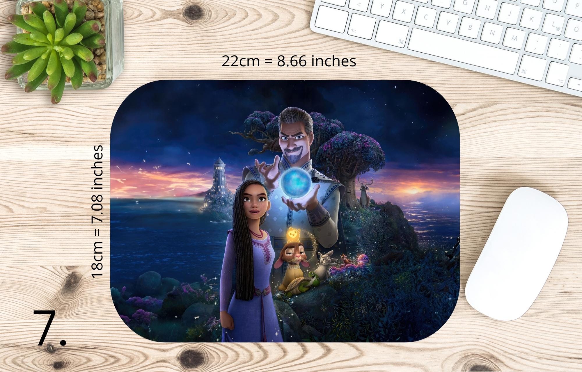 Wish, Disney Pack, Asha, Valentino  | MAUSEPAD, Gaming Mouse Pad