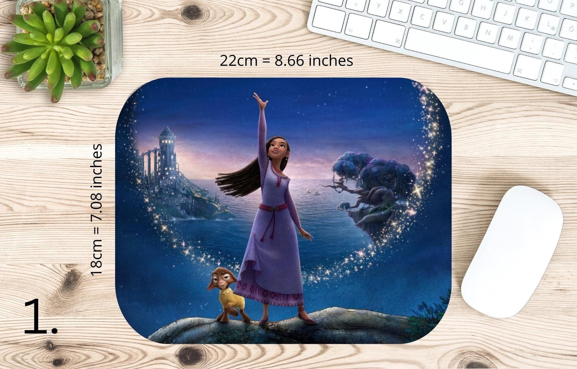 Wish, Disney Pack, Asha, Valentino  | MAUSEPAD, Gaming Mouse Pad