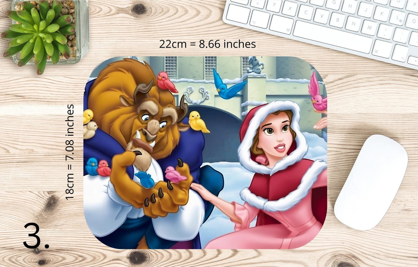 Podkładka pod mysz Piękna i Bestia / Beauty and the Beast – klasyka Disney