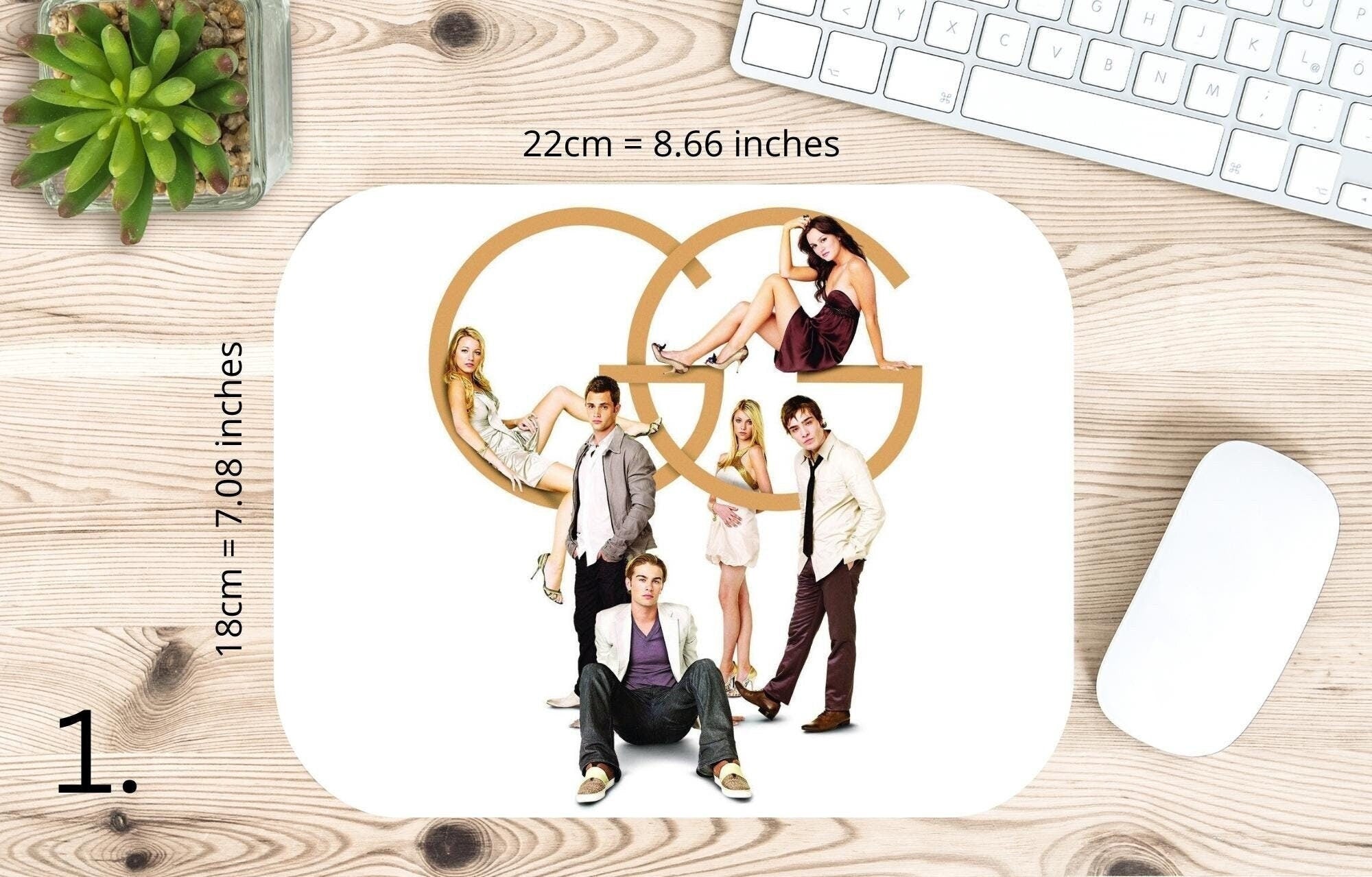 Gossip Girl, Blair Waldorf, Serena van der Woodsen, Dan Humphrey, Nate Archibald, Chuck Bass, Jenny Humphrey | MAUSEPAD, Gaming Mouse Pad