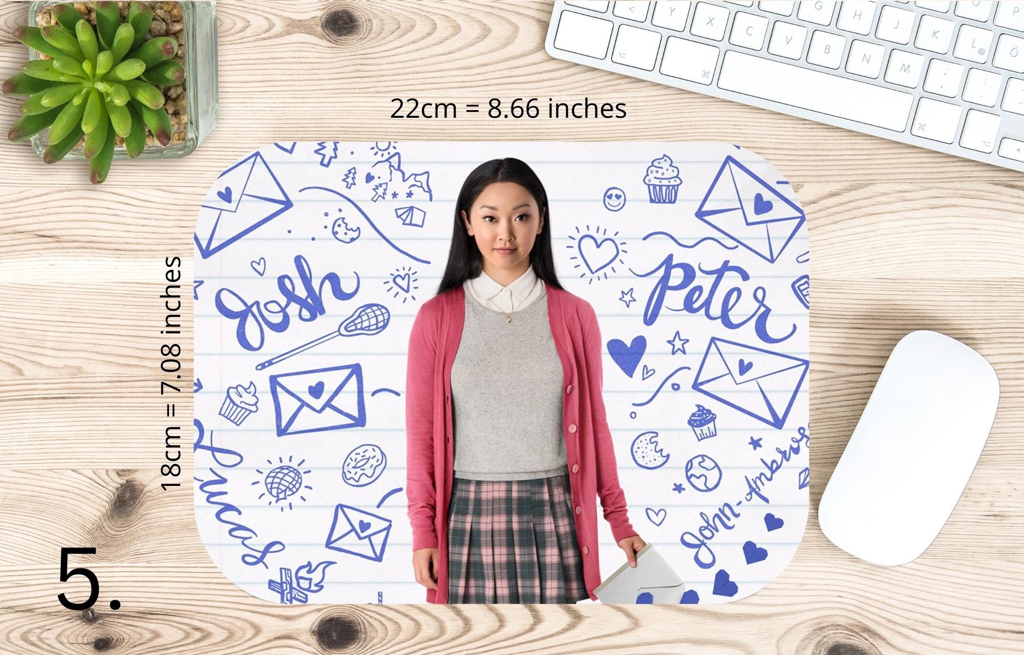 To All the Boys I've Loved Before, Lara Jean Covey, Peter Kavinsky, Margot Covey, Kitty Covey, Josh Sanderson | MAUSEPAD, Gaming Mouse Pad