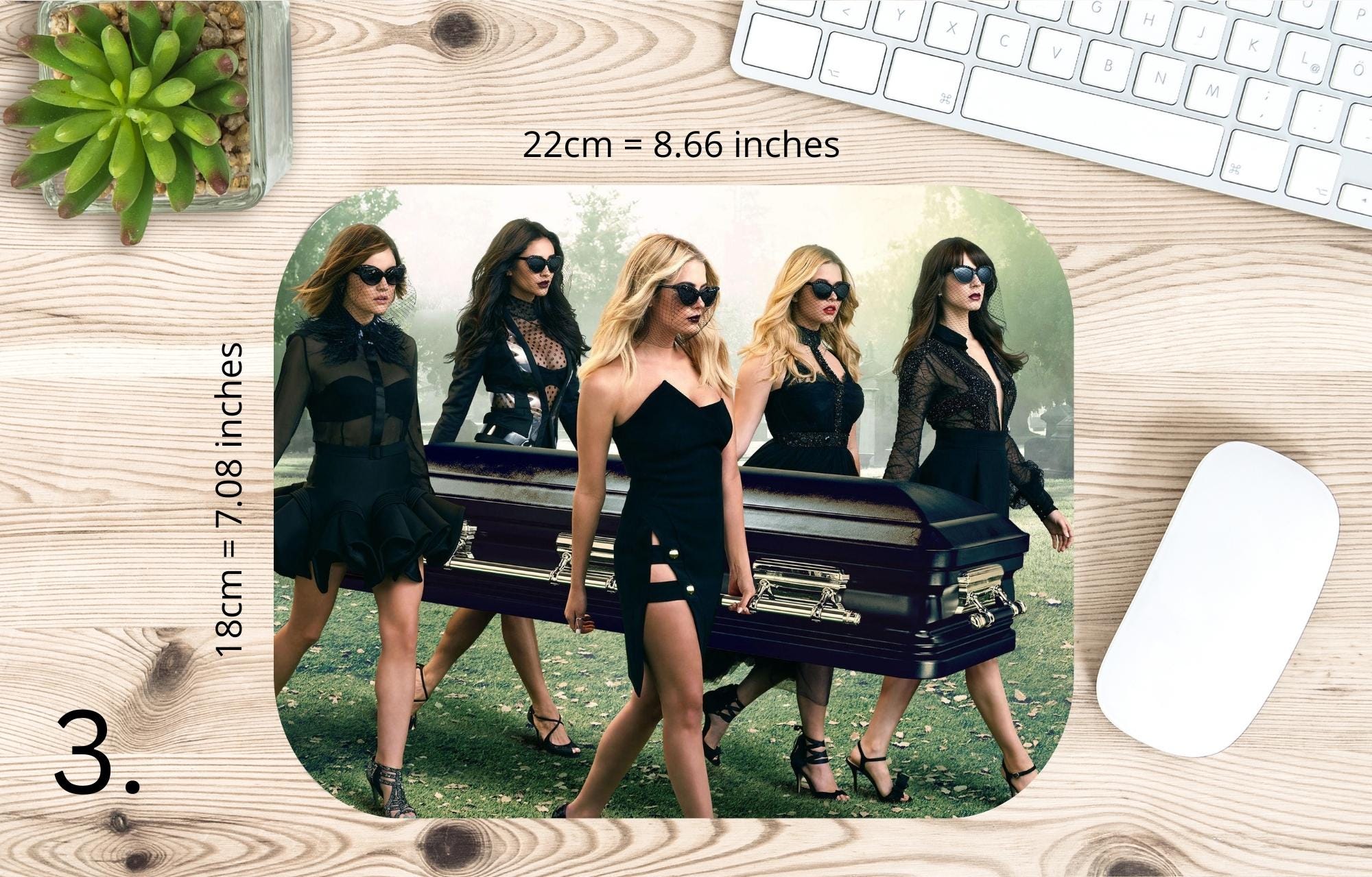 Pretty Little Liars, Aria Montgomer, Hanna Marin, Emily Fields, Spencer Hastings, Caleb Rivers, Alison DiLaurentis | MAUSEPAD, Gaming Mouse