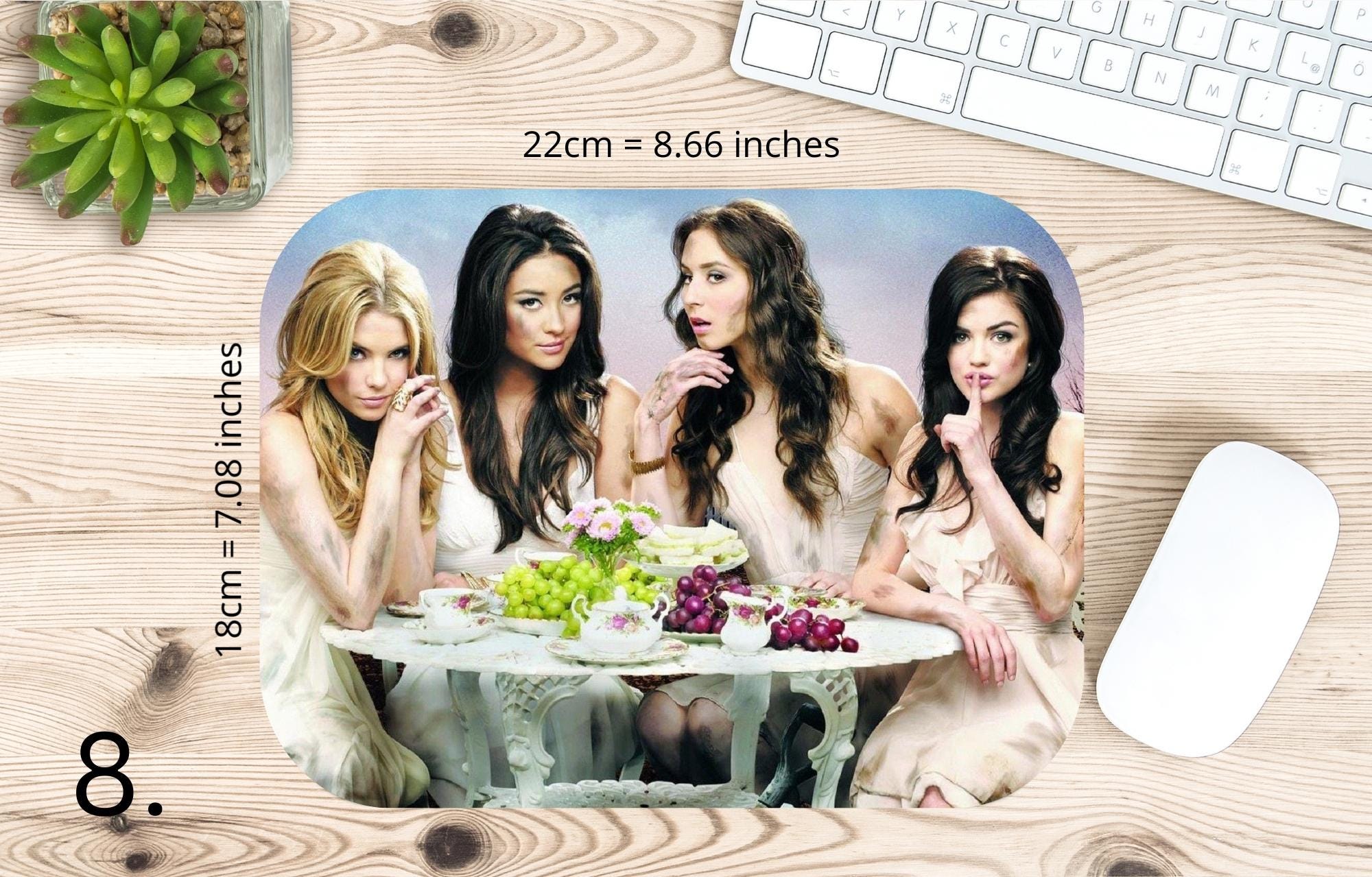 Pretty Little Liars, Aria Montgomer, Hanna Marin, Emily Fields, Spencer Hastings, Caleb Rivers, Alison DiLaurentis | MAUSEPAD, Gaming Mouse