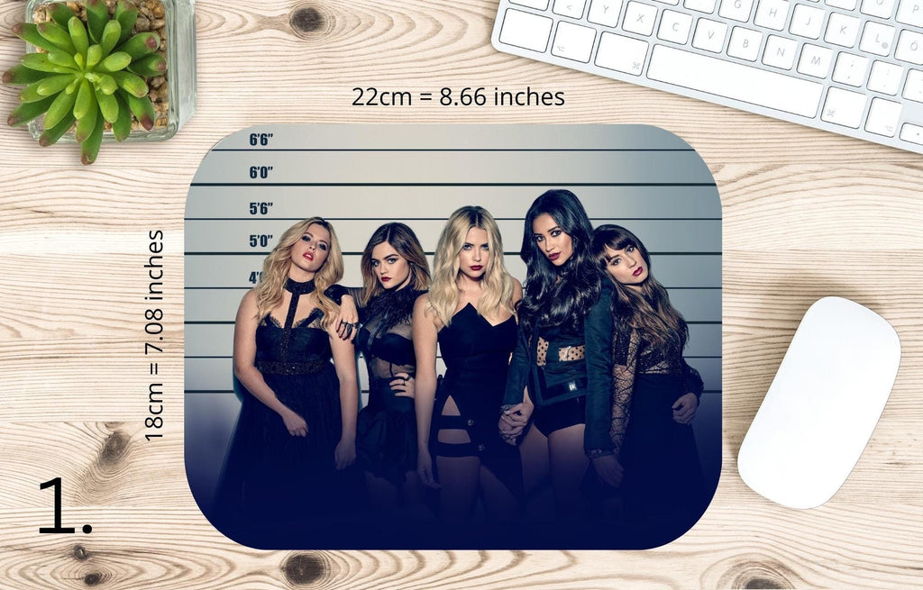 Pretty Little Liars, Aria Montgomer, Hanna Marin, Emily Fields, Spencer Hastings, Caleb Rivers, Alison DiLaurentis | MAUSEPAD, Gaming Mouse