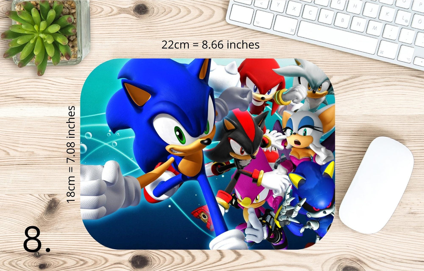 Sonic / Sonic the Hedgehog Mouse Pad - Sonic, Shadow, Knuckles