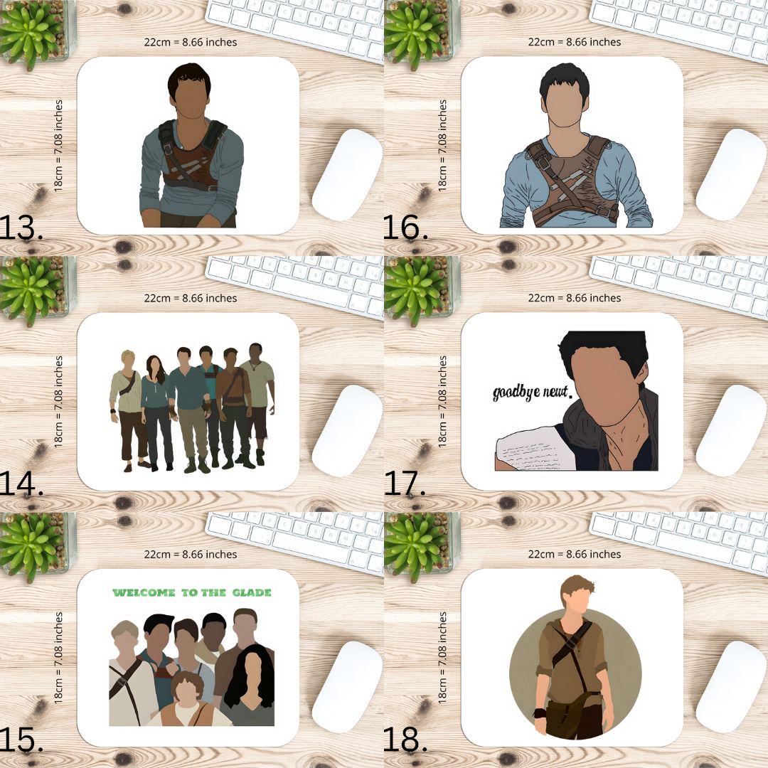 The Maze Runner, Thomas Brodiesangster, The death cure, Newt, Mazerunner, Thomas, Minho, Kihonglee |  MAUSEPAD, Gaming Mouse Pad
