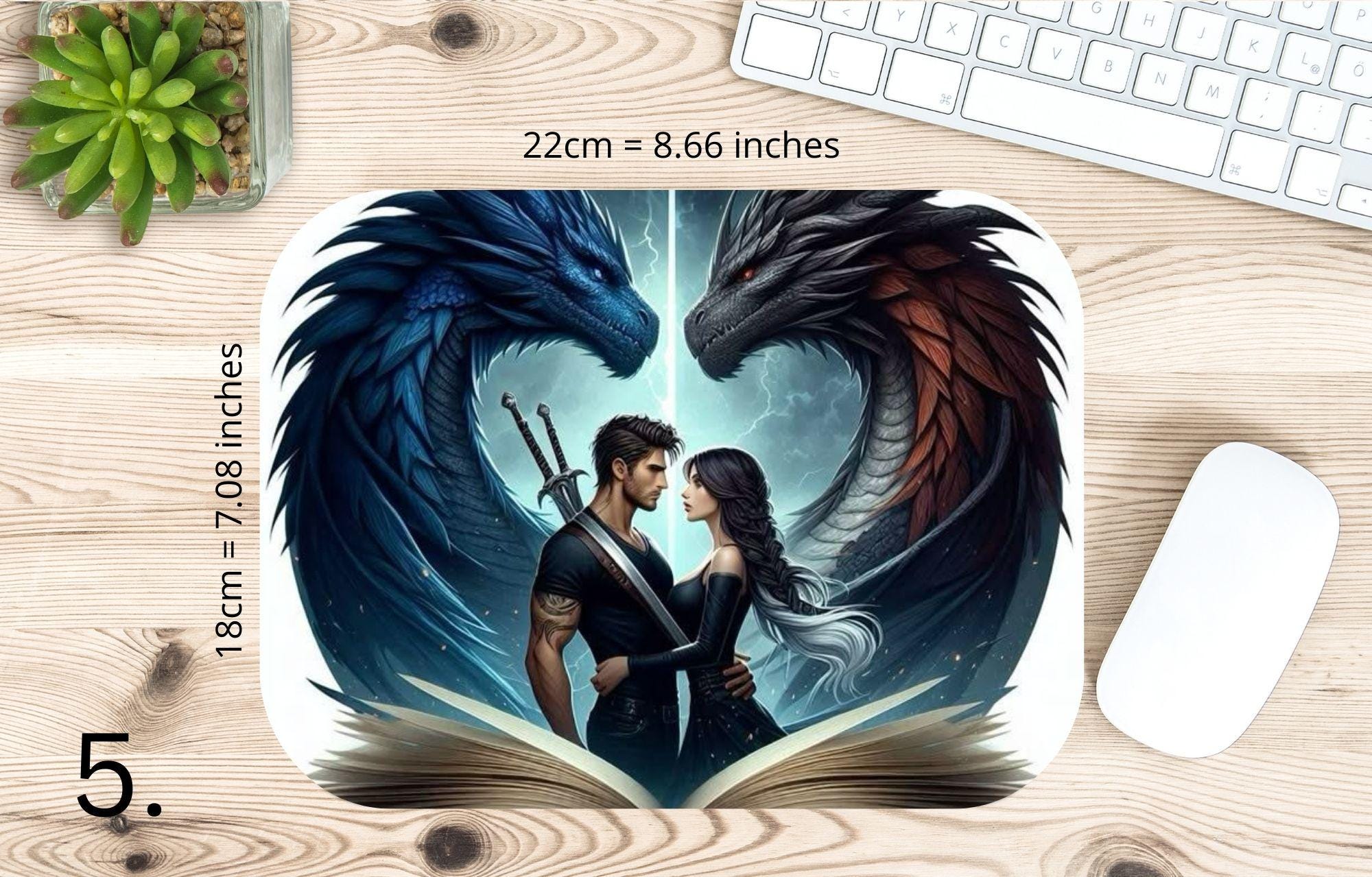 Onyksowa Burza, Czwarte Skrzydło, Żelazny Płomień, Xaden Riorson, Fioletowy Sorrengail, Tairn, Sgaeyl, Andarna, Basgiath War College | MAUSEPAD