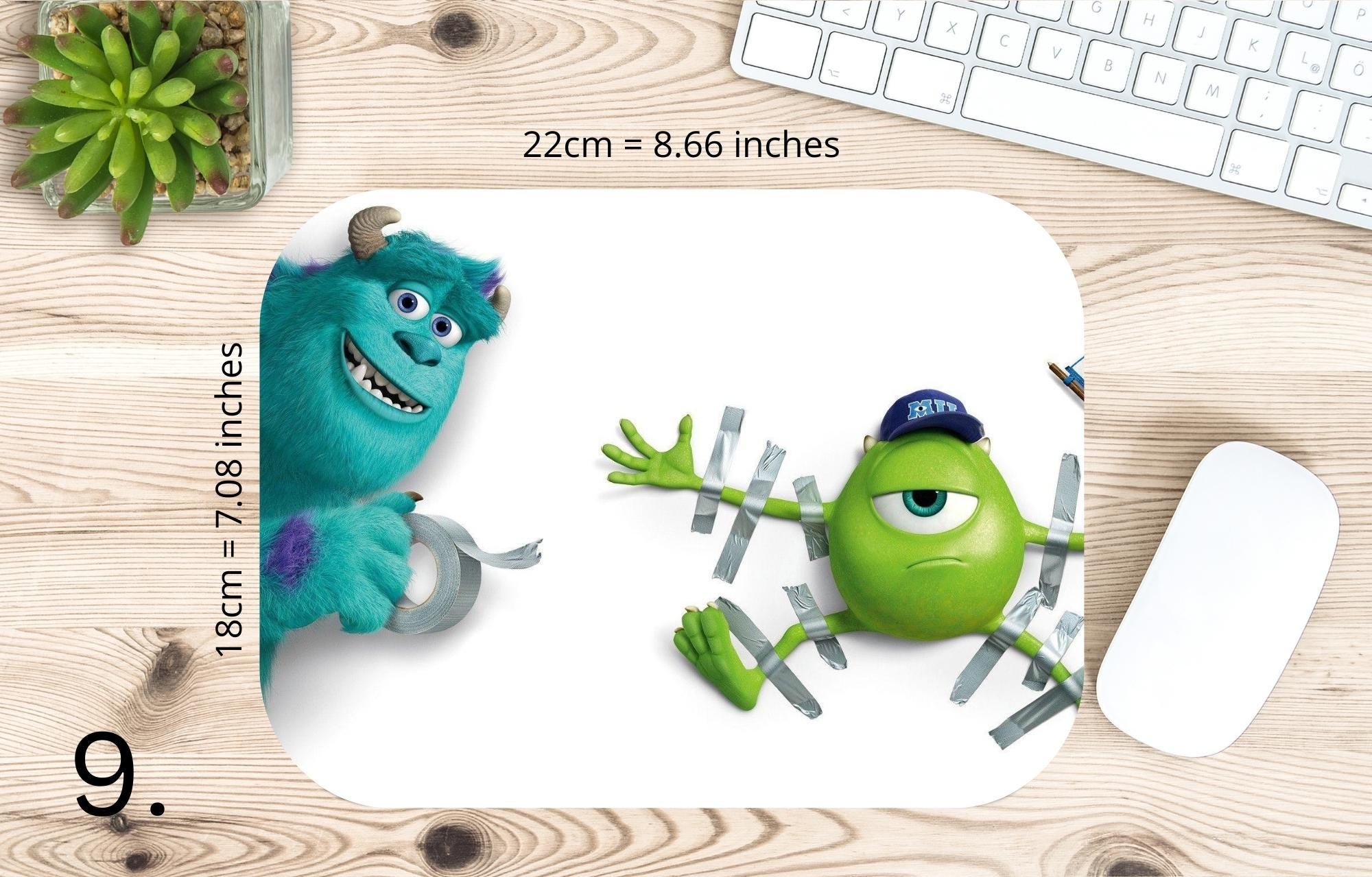 Monsters, Inc. Disney Pack, Mike, Sulivan |  MAUSEPAD, Gaming Mouse Pad