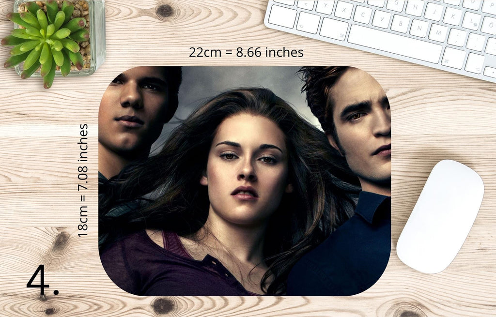 Twilight stickers, Bella Swan, Edward Cullen, Jacob Black, Jasper Hale, Emmett Cullen, Esme Cullen, Rosalie Hale, Alice Cullen |  MAUSEPAD