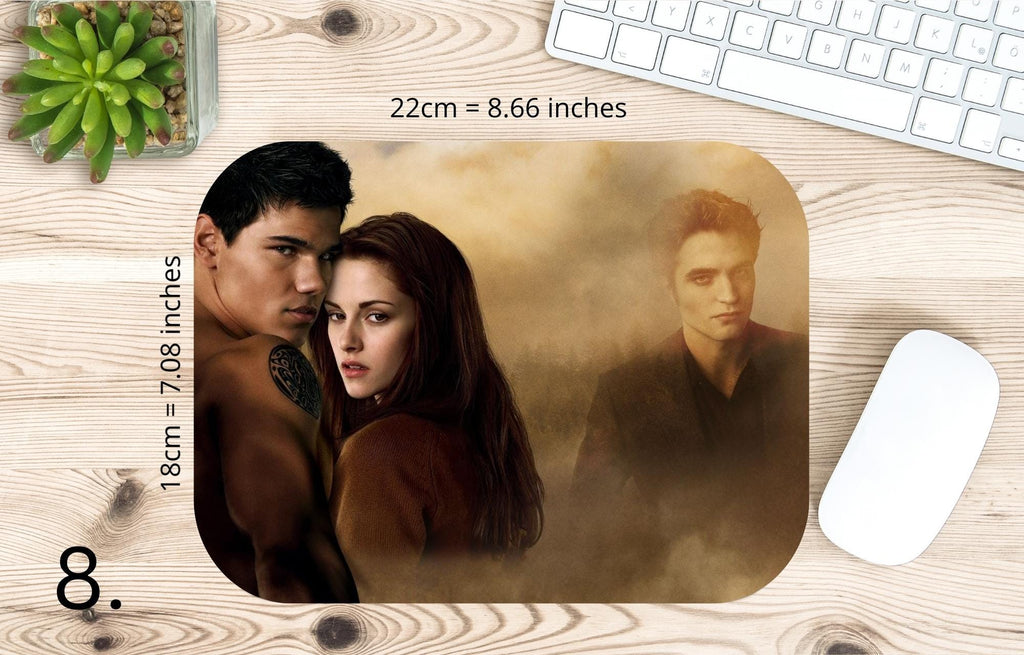 Twilight stickers, Bella Swan, Edward Cullen, Jacob Black, Jasper Hale, Emmett Cullen, Esme Cullen, Rosalie Hale, Alice Cullen |  MAUSEPAD