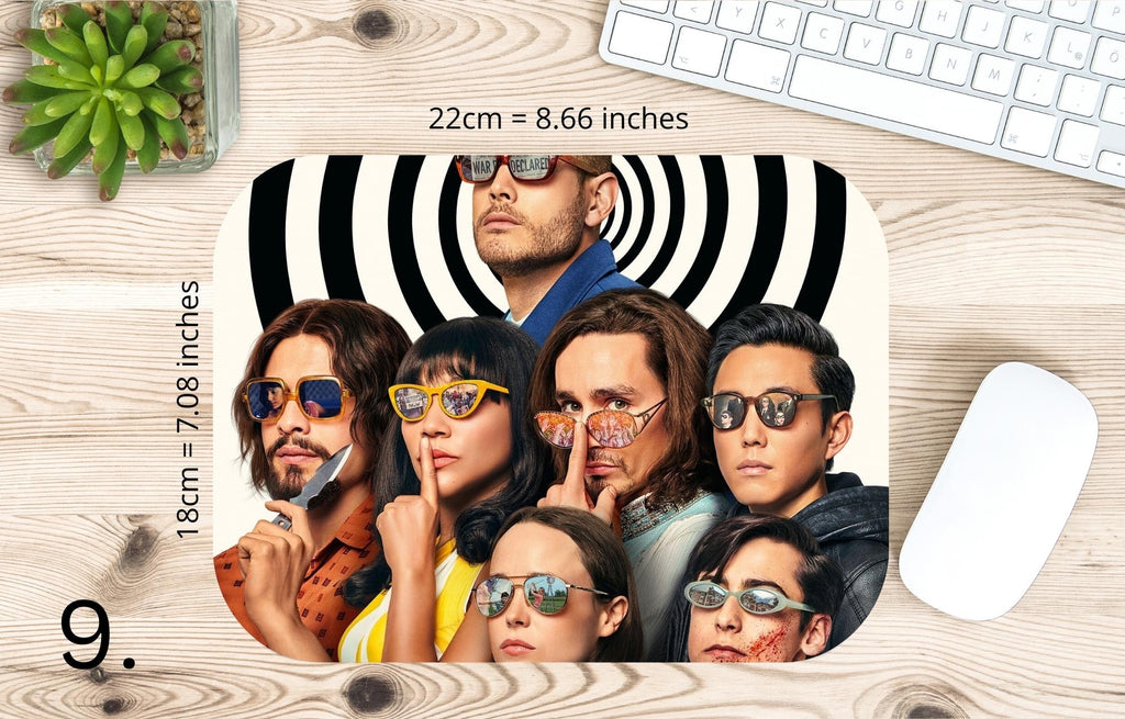 The Umbrella Academy, Academy Superhero, Number Five, Vanya Hargreeves, Luther Hargreeves, Allison, Diego, Klaus Hargreeves |  MAUSEPAD