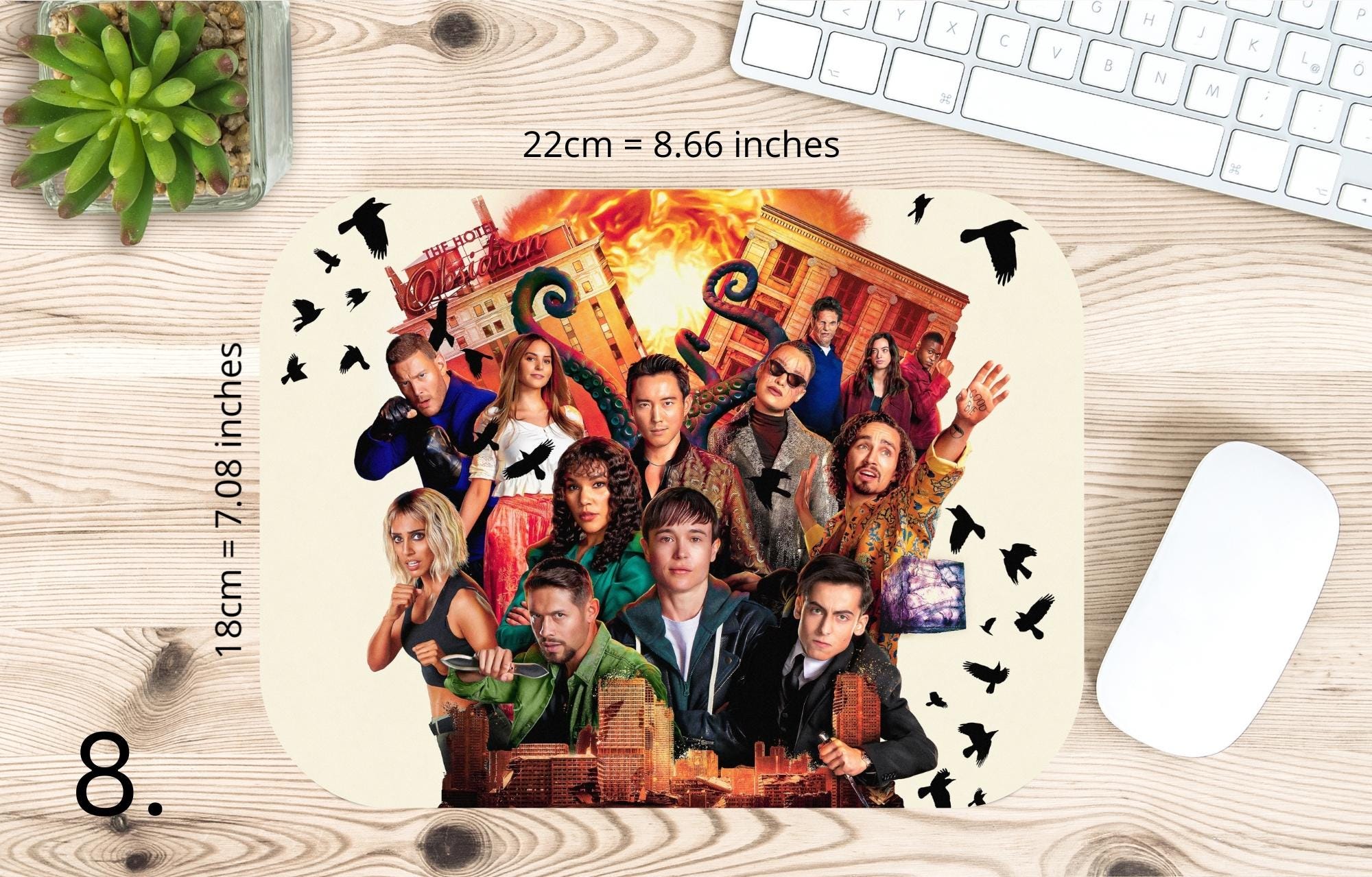 The Umbrella Academy, Academy Superhero, Number Five, Vanya Hargreeves, Luther Hargreeves, Allison, Diego, Klaus Hargreeves |  MAUSEPAD