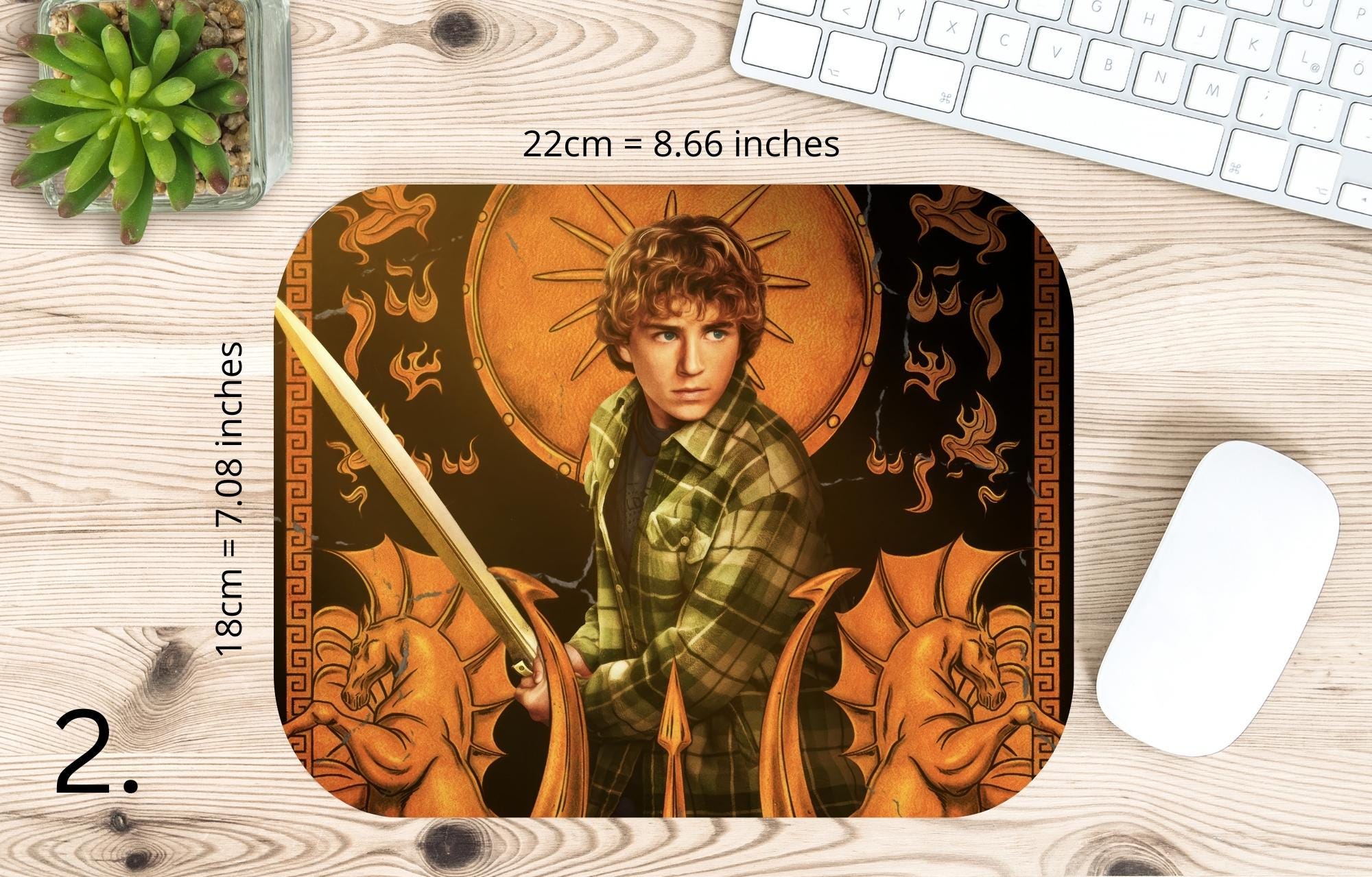 Percy Jackson and the Olympians, Grover Underwood, Annabeth Chase, Sally Jackson, Chiron |  MAUSEPAD, Gaming Mouse Pad