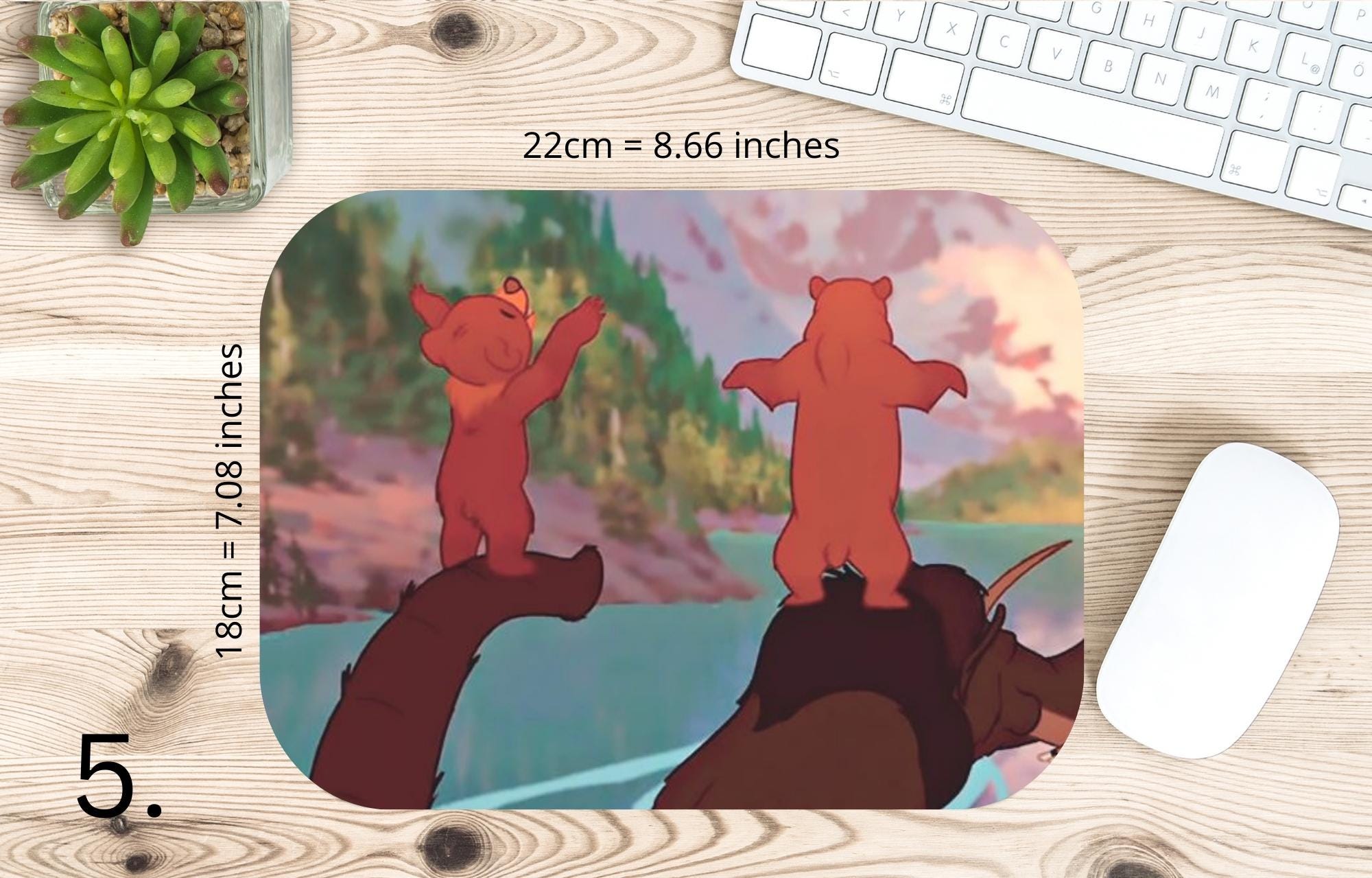 Brother Bear, Disney Pack, Koda, Kenai, Denahi, Sitka |  MAUSEPAD, Gaming Mouse Pad