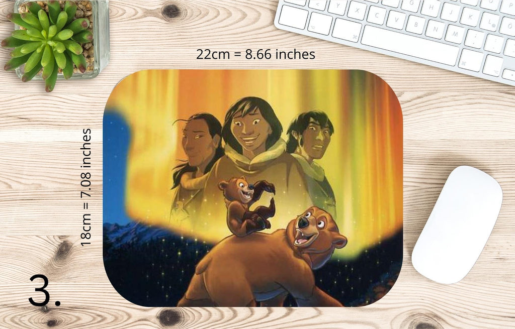 Brother Bear, Disney Pack, Koda, Kenai, Denahi, Sitka |  MAUSEPAD, Gaming Mouse Pad