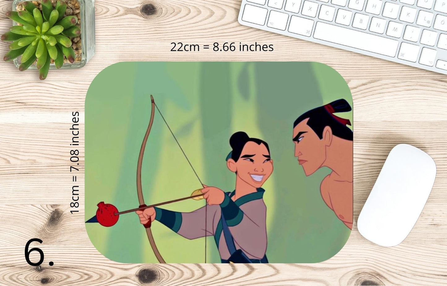 Mulan Mousepad / Mulan - Mushu and Li Shang