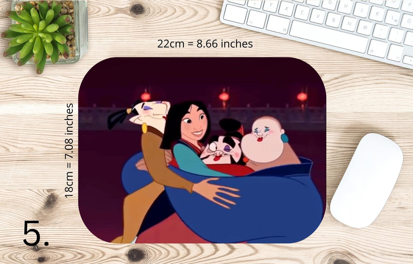 Mulan Mousepad / Mulan - Mushu and Li Shang