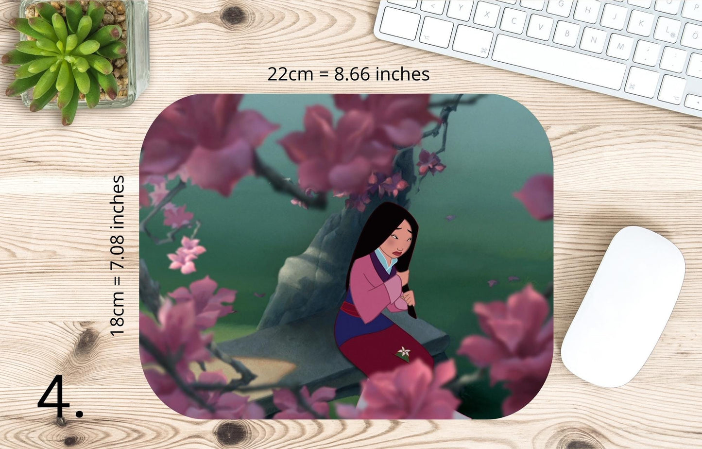 Mulan Mousepad / Mulan - Mushu and Li Shang