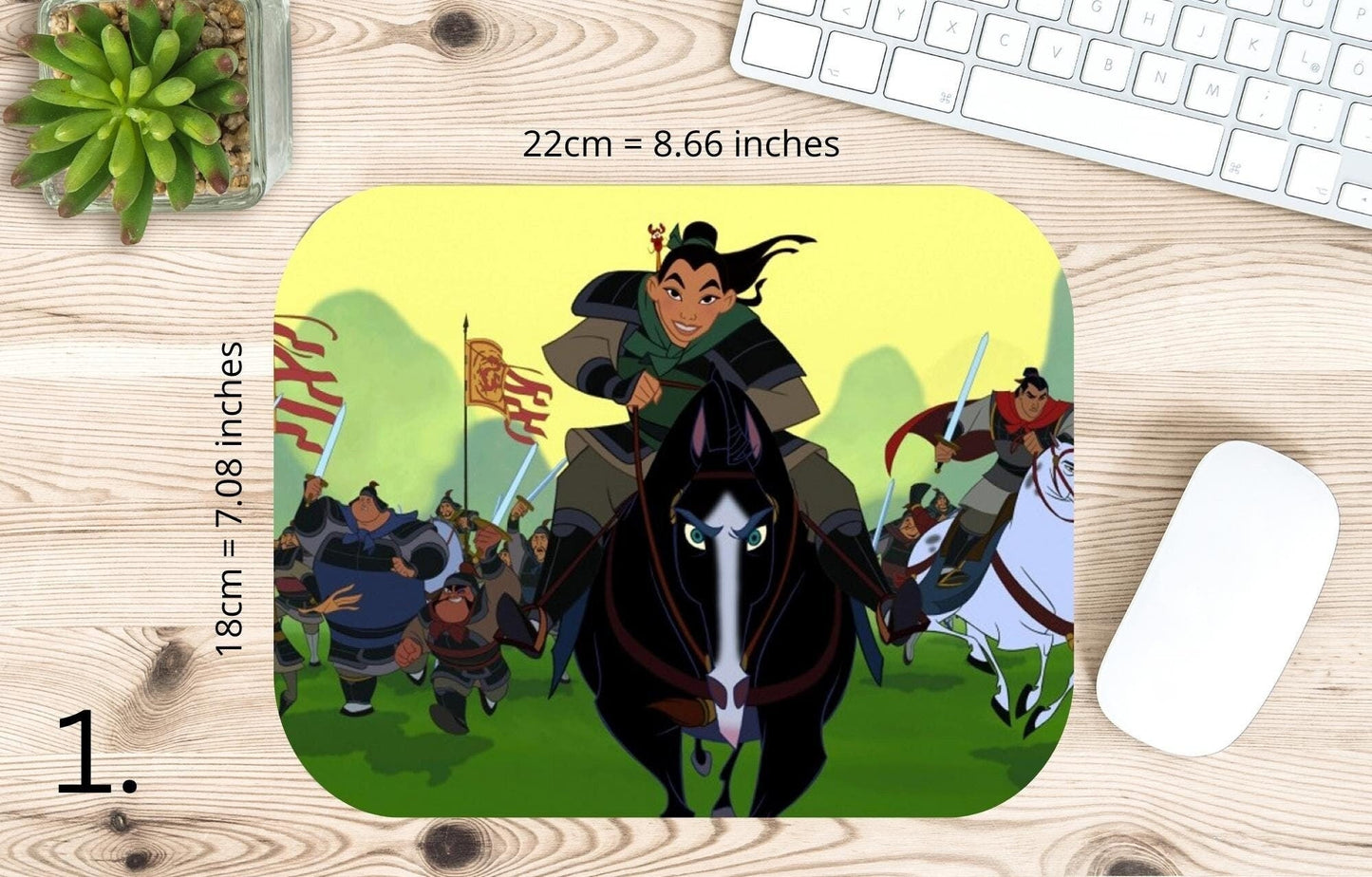 Mulan Mousepad / Mulan - Mushu and Li Shang