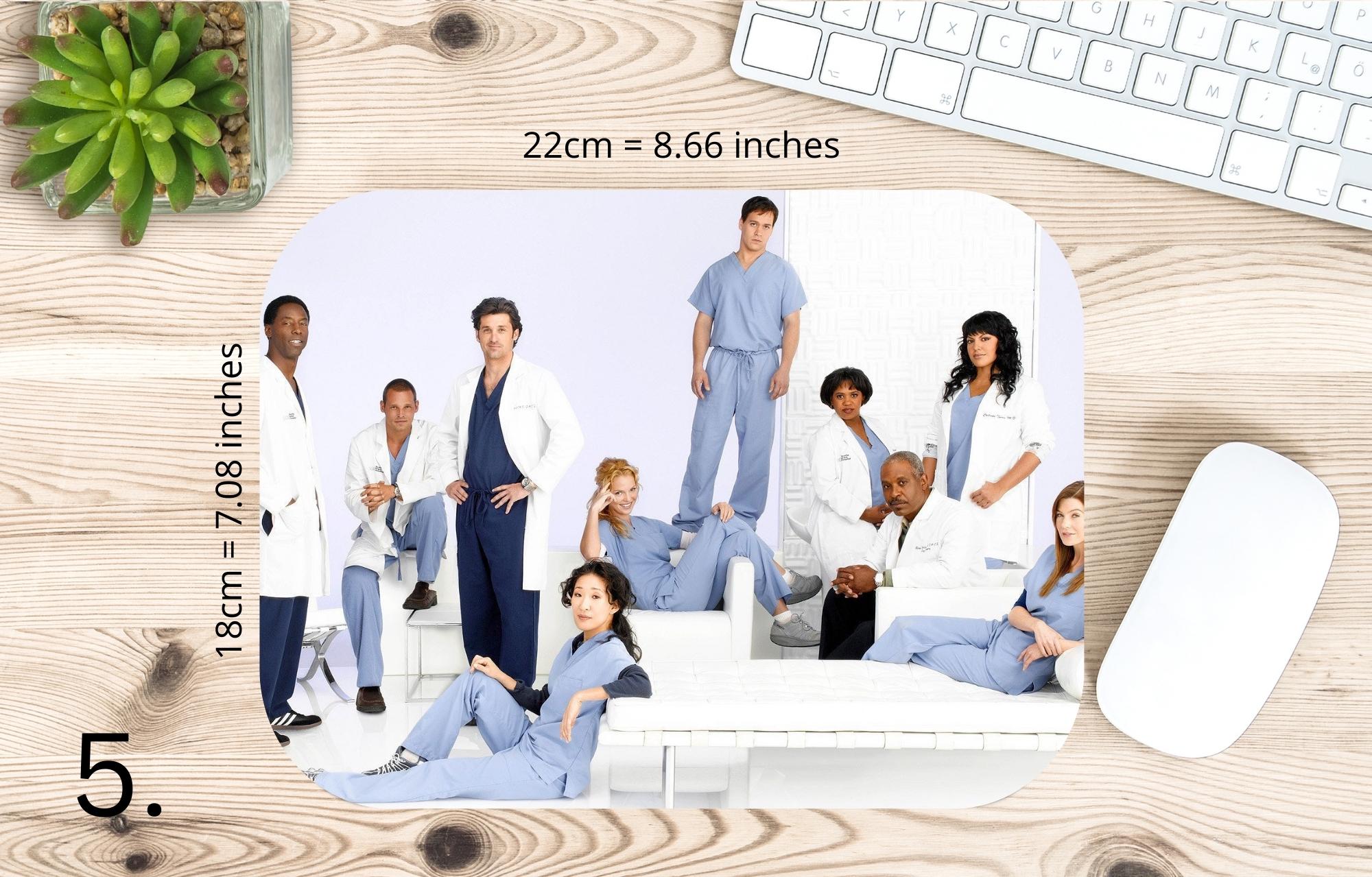 Grey's Anatomy, Meredith Grey, Miranda Bailey, Derek Shepherd, Alex Karev, Cristina Yang, Seattle Greys Hospital |MAUSEPAD, Gaming Mouse Pad