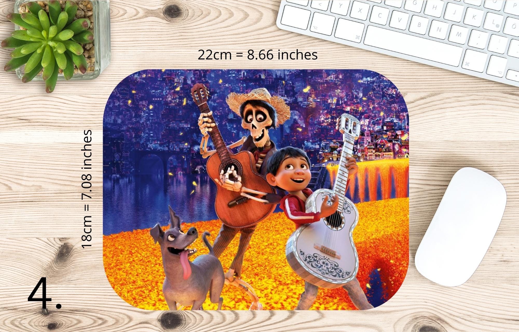 Coco, Disney Pack , Miguel, Hector, Ernesto de la Cruz, Abuelita, Imelda | MAUSEPAD, Gaming Mouse Pad