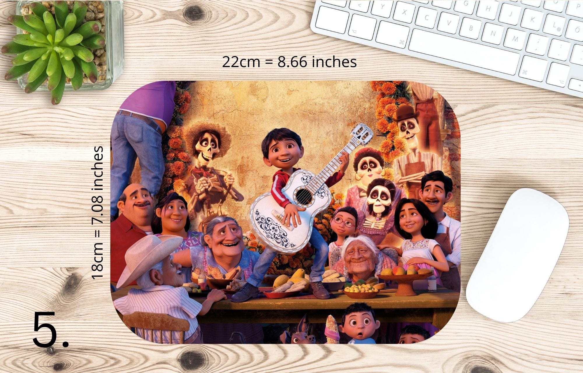 Coco, Disney Pack , Miguel, Hector, Ernesto de la Cruz, Abuelita, Imelda | MAUSEPAD, Gaming Mouse Pad