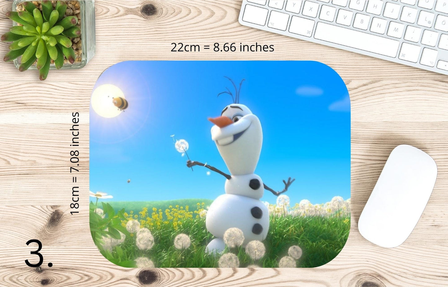 Frozen Mousepad - Elsa, Anna, and Olaf