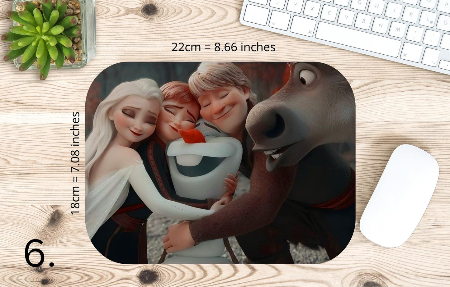 Frozen Mousepad - Elsa, Anna, and Olaf