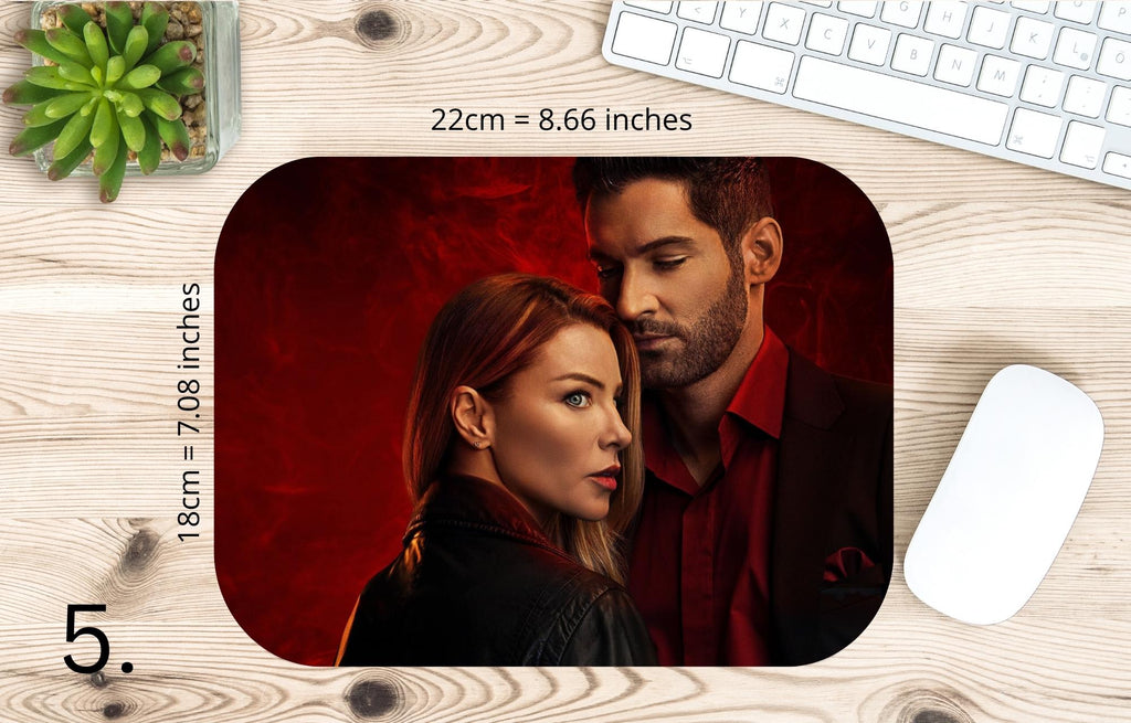 Lucifer, Chloe Decker, Mazikeen, Amenadiel, Dr Linda, Ella Lopez, netflixseries | MAUSEPAD, Gaming Mouse Pad