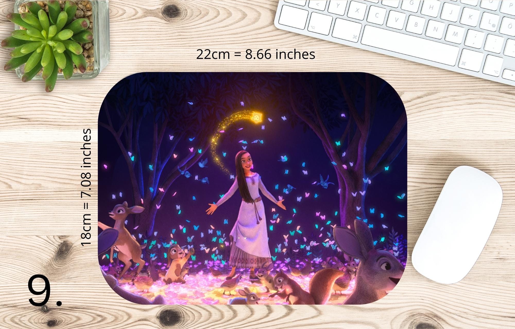 Wish, Disney Pack, Asha, Valentino  | MAUSEPAD, Gaming Mouse Pad