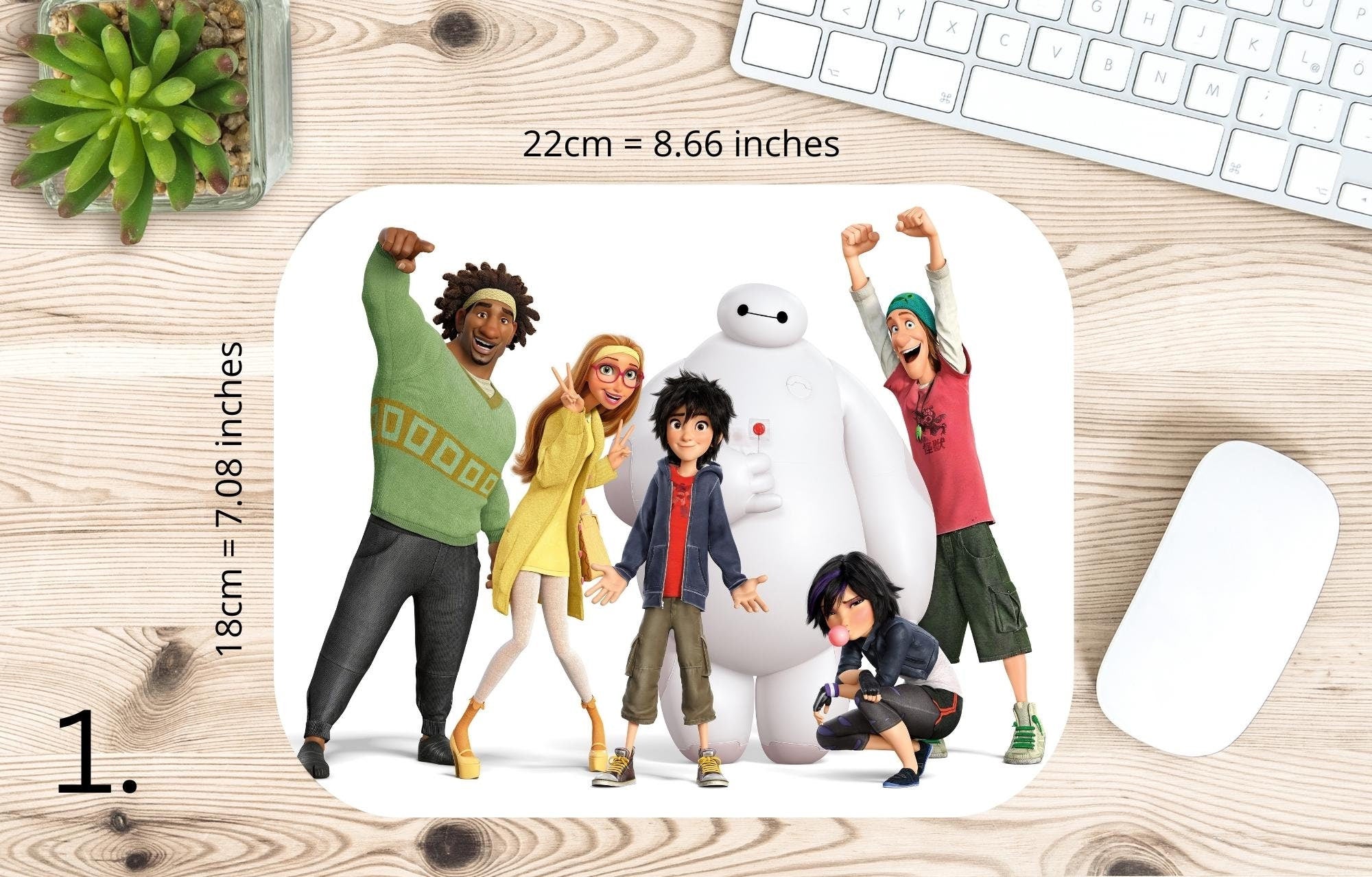 Big Hero 6, Disney Pack, baymax, baymaxbighero, starvstheforcesofevil, honeylemon, hirohamada, bigherosix  | MAUSEPAD, Gaming Mouse Pad