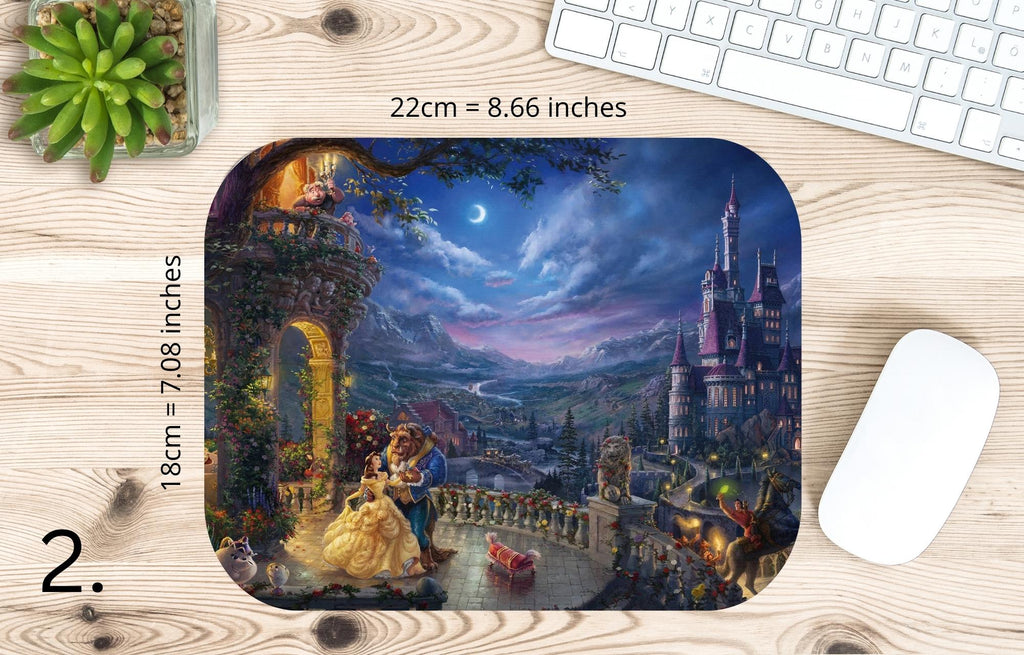 Belle, Beauty Beast, Princess, Beauty and the Beast, Princess Party, Disney | MAUSEPAD, Gaming Mouse Pad